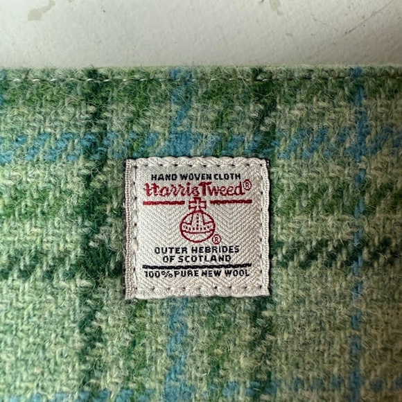 Harris Tweed Islander Green Tartan Large Rectangle Wallet Zippered Scotland - 7 - Picture 2 of 6